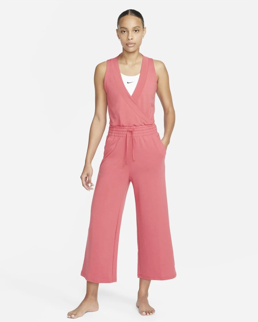Nike Women's Adobe French Terry Yoga Jumpsuit - Dri-FIT Comfort & Style