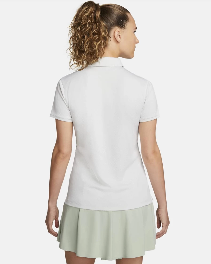 Nike Dri-FIT Victory Women's Golf Polo Shirt - White/Photon Dust/Black - Moisture-Wicking Performance Top