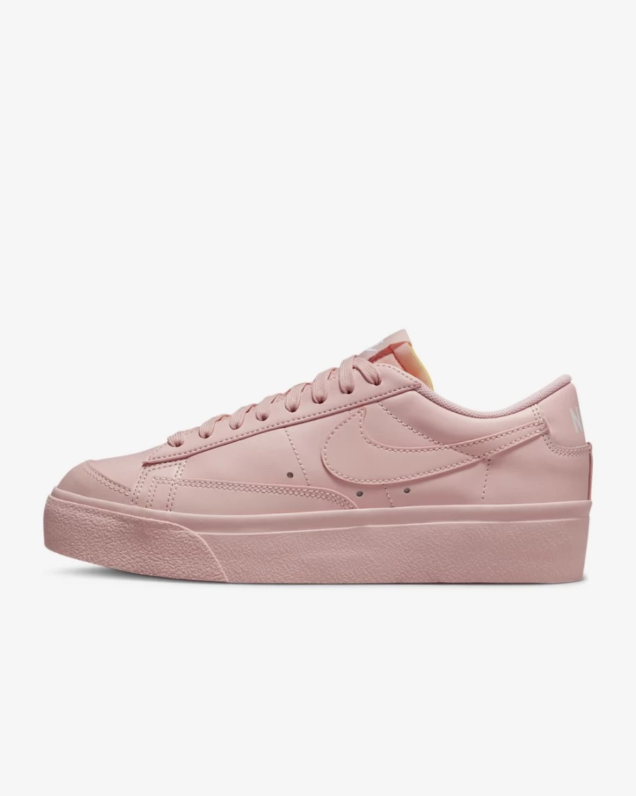 Nike Blazer Low Platform Women's Shoes - Atmosphere/Black/Team Orange Casual Sneakers