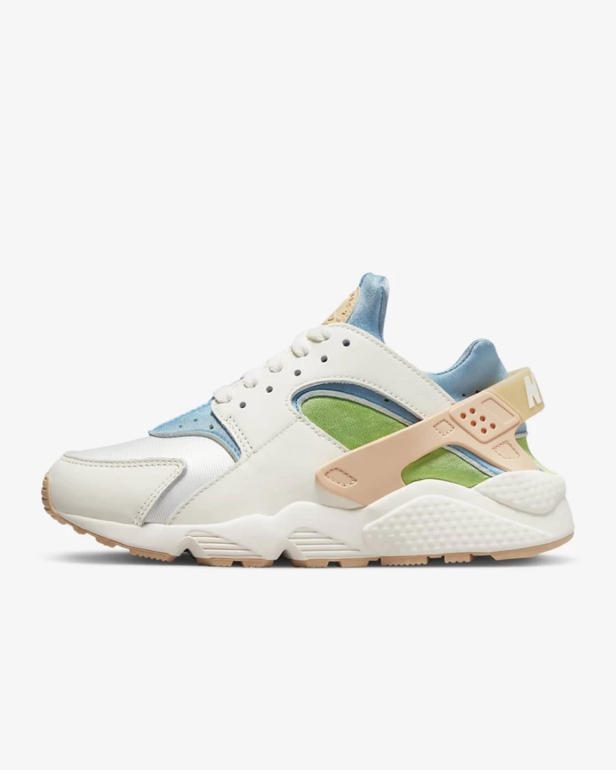 Nike Air Huarache SE Women's Shoes - Sail/Worn Blue/Vivid Green/Arctic Orange