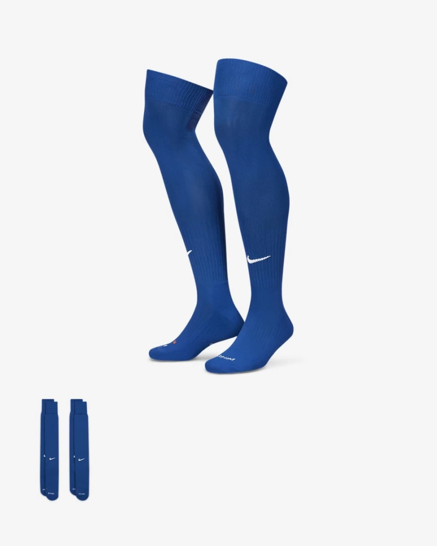 Nike Game Royal/White Baseball Socks for Men & Women - 2 Pairs Over-the-Calf Softball Socks