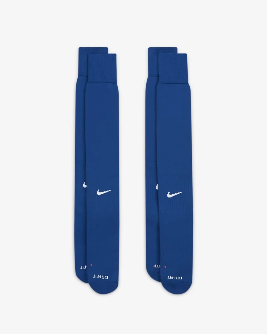 Nike Game Royal/White Baseball Socks for Men & Women - 2 Pairs Over-the-Calf Softball Socks