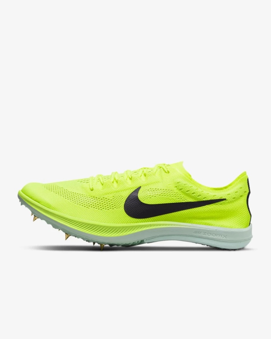 Nike ZoomX Dragonfly Track & Field Spikes for Men & Women - Volt/Mint Foam/Vachetta Tan/Cave Purple Running Shoes