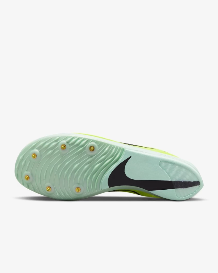Nike ZoomX Dragonfly Track & Field Spikes for Men & Women - Volt/Mint Foam/Vachetta Tan/Cave Purple Running Shoes