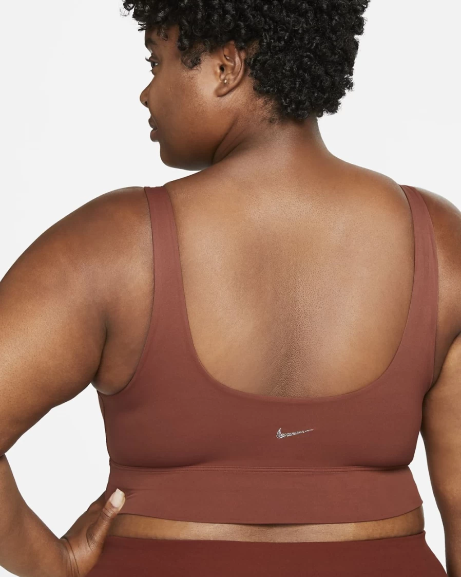 Nike Women's Alate Solo Light-Support Longline Sports Bra - Dark Pony/Iron Grey - Plus Size Non-Padded Activewear