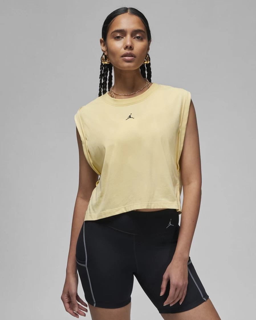 Nike Jordan Sport Essentials Women's Tank Top - Lemon Wash Color