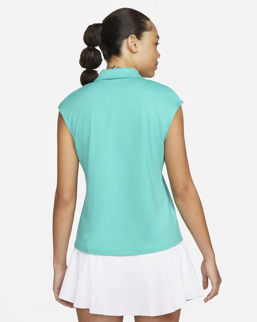 NikeCourt Victory Women's Tennis Polo - Washed Teal/White - Nike Women's Performance Tennis Shirt