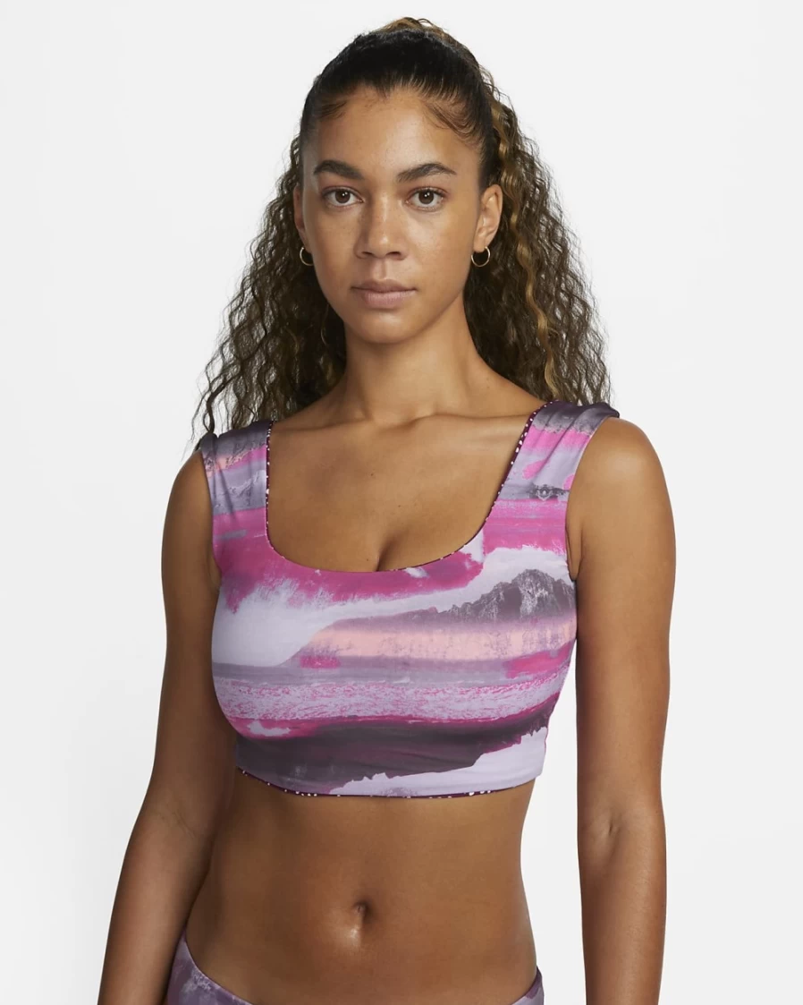 Nike Women's Reversible Crop Top - Canyon Rust Athletic Training Shirt