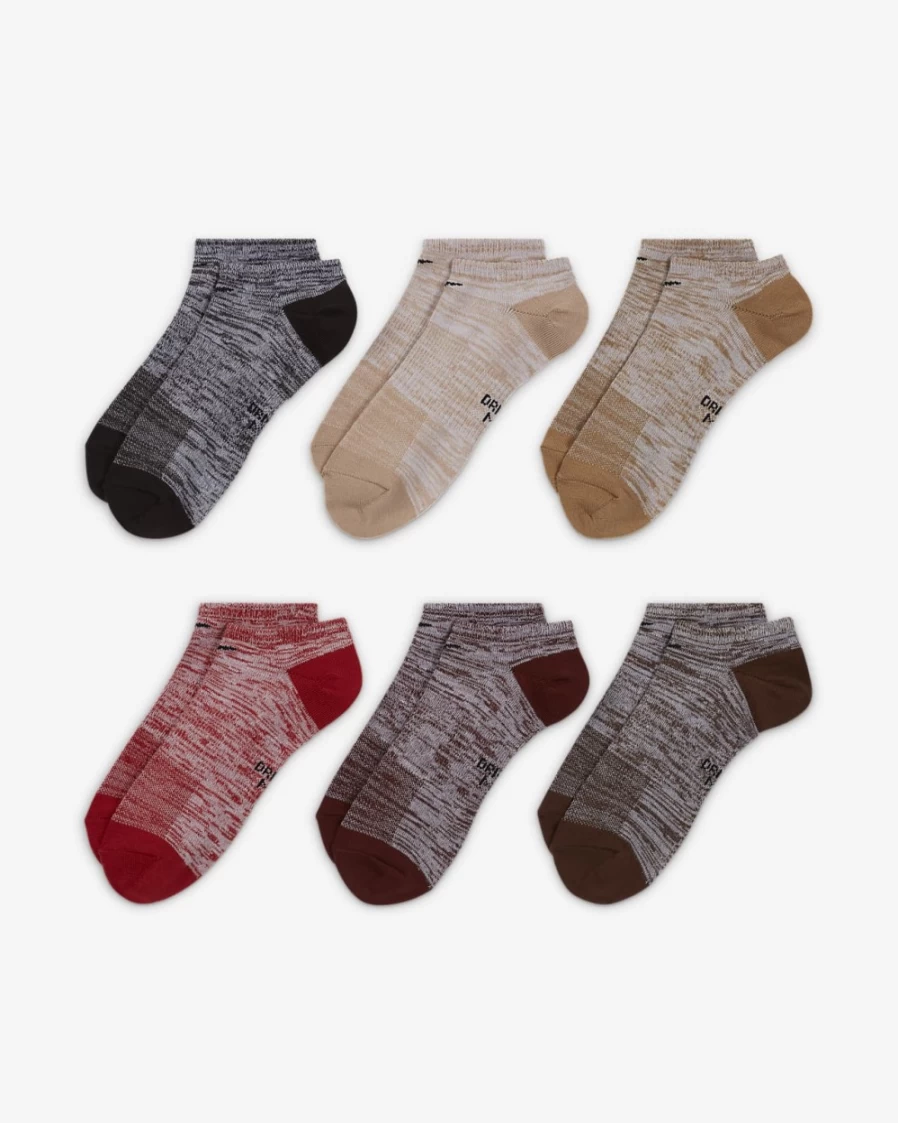 Nike Women's Multi-Color No-Show Lightweight Training Socks 6-Pack