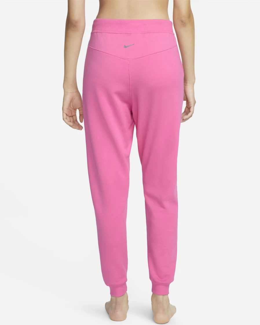 Nike Women's Yoga Luxe 7/8 Fleece Joggers in Pinksicle & Particle Grey - Comfortable Workout Pants