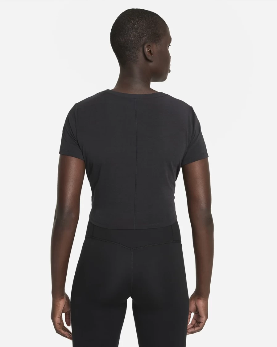 Nike Dri-FIT One Luxe Women's Black Cropped Short-Sleeve Workout Top