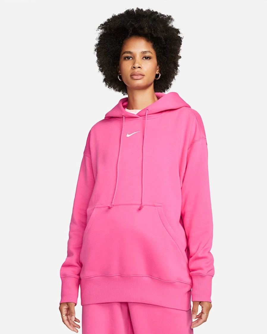 Nike Women's Oversized Pullover Hoodie - Pinksicle/Sail | Phoenix Fleece Comfort & Style