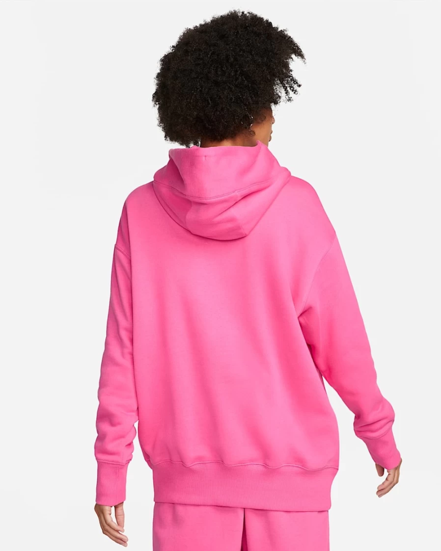 Nike Women's Pinksicle/Sail Oversized Phoenix Fleece Pullover Hoodie | Sportswear Comfort