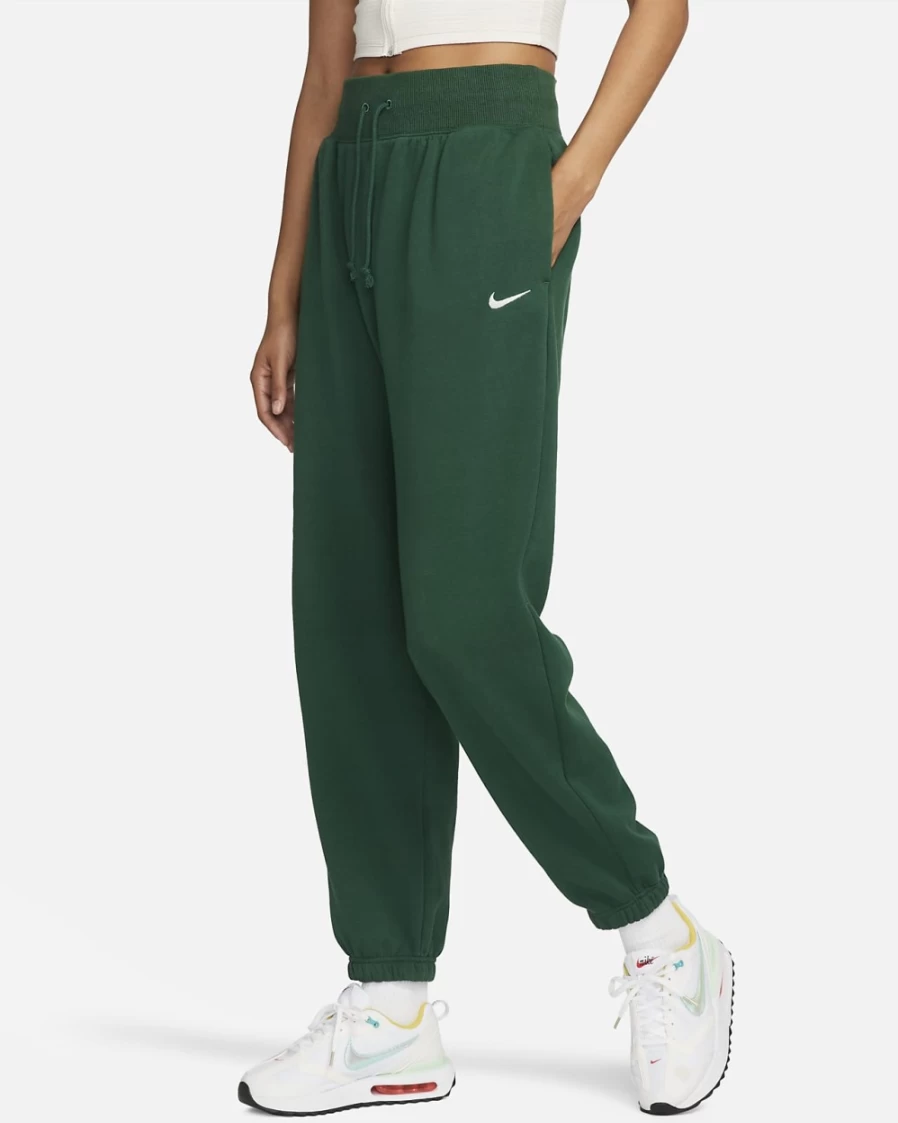 Nike Women's Gorge Green High-Waisted Oversized Sweatpants - Sail Sportswear Joggers