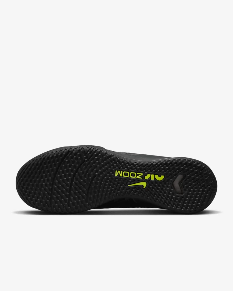 Nike Zoom Mercurial Superfly 9 Academy IC Indoor Court Soccer Shoes for Men & Women - Black/Summit White/Volt/Dark Smoke Grey