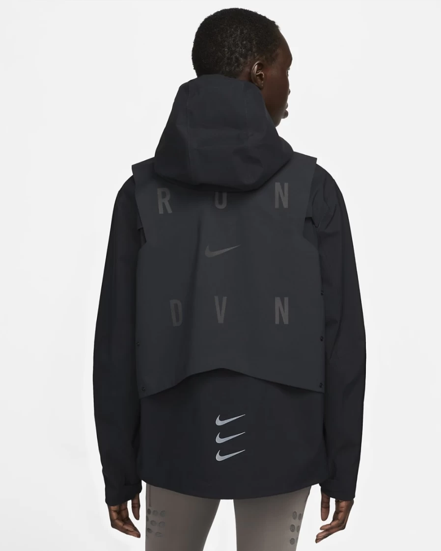 Nike Storm-FIT Run Division Women's Black Full-Zip Hooded Running Jacket