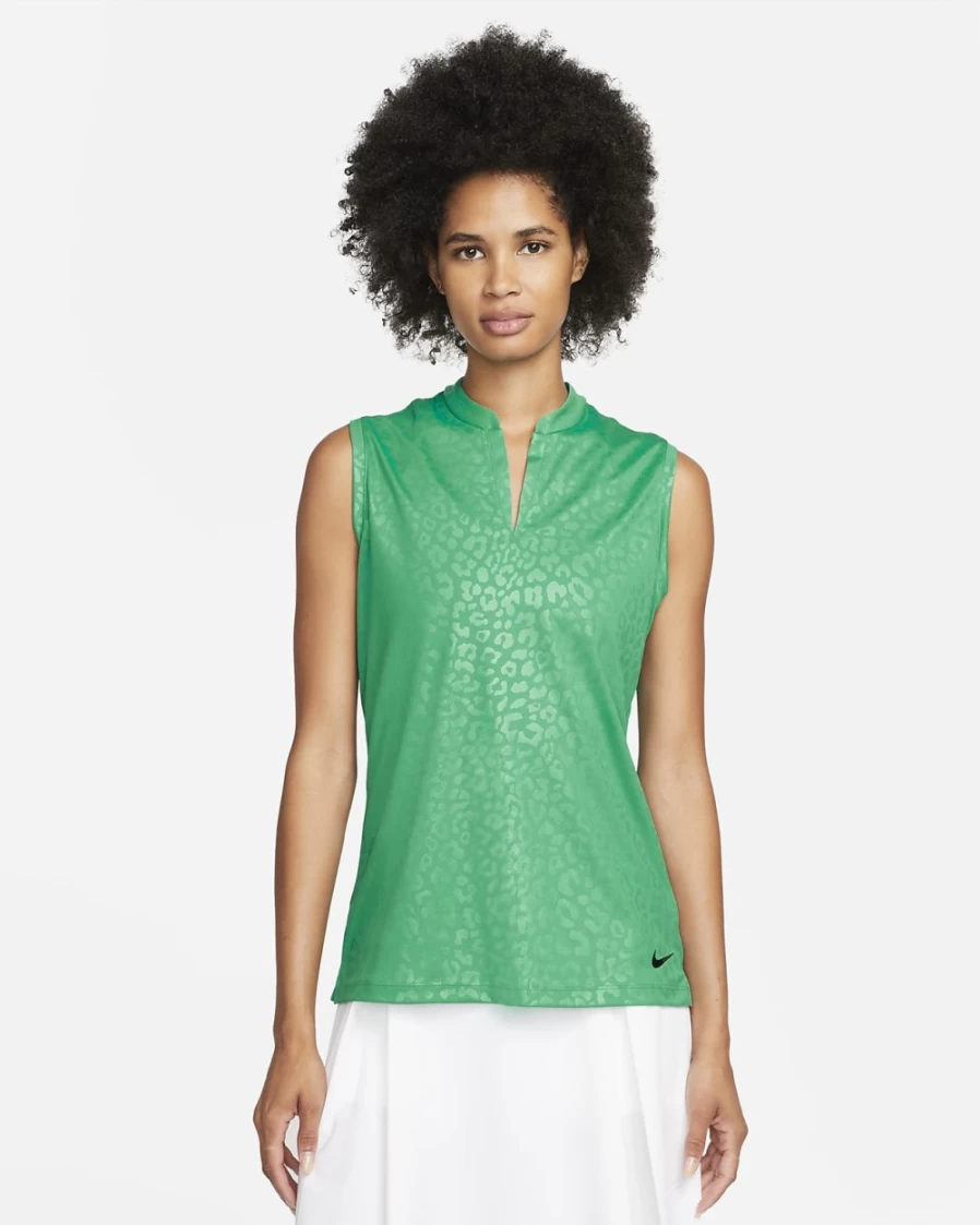 Nike Dri-FIT Victory Women's Sleeveless Golf Polo - Neptune Green/Black, Moisture-Wicking Performance Top