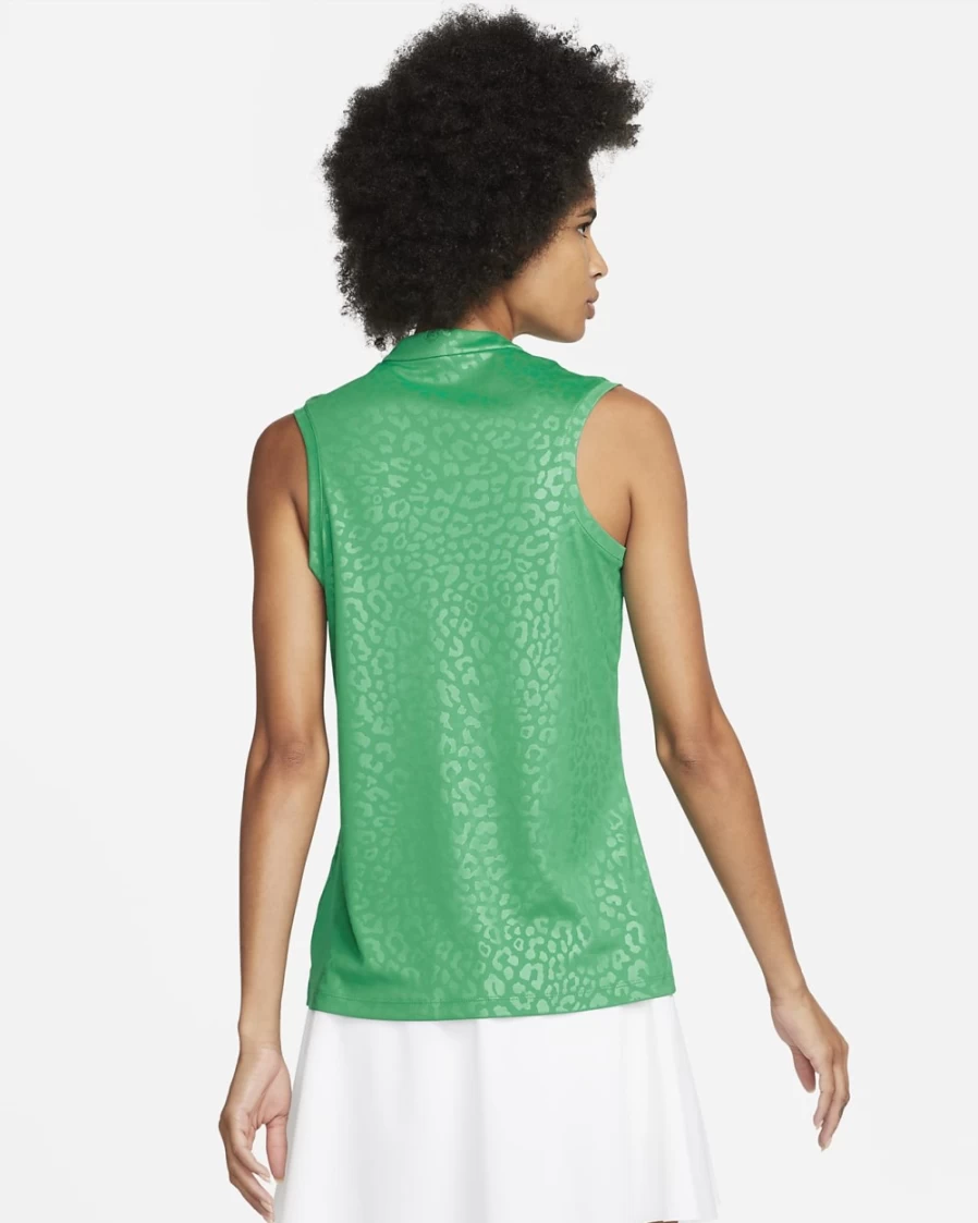 Nike Dri-FIT Victory Women's Sleeveless Golf Polo - Neptune Green/Black, Moisture-Wicking Performance Top