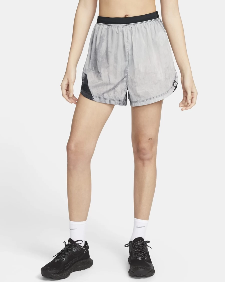 Nike Dri-FIT Repel Women's Running Shorts 3" Mid-Rise Black Photon Dust Lined with Pockets Trail Workout Athletic