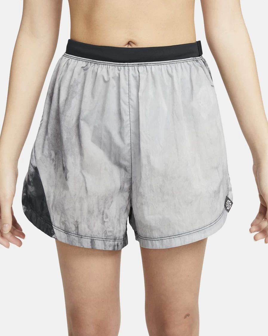 Nike Dri-FIT Repel Women's Running Shorts 3" Mid-Rise Black Photon Dust Lined with Pockets Trail Workout Athletic