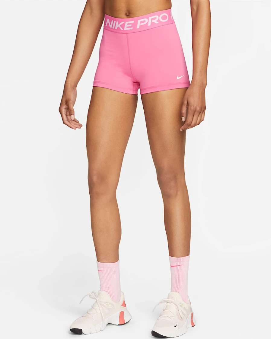 Nike Pro Women's 3" Shorts - Pinksicle/White Training Shorts for Women