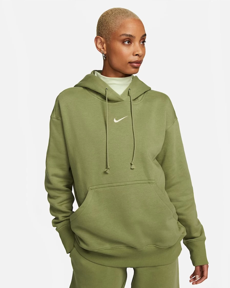 Nike Women's Alligator/Sail Phoenix Fleece Oversized Pullover Hoodie | Sportswear