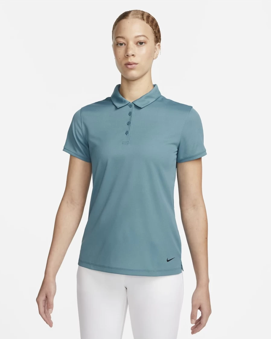 Nike Dri-FIT Victory Women's Golf Polo - Noise Aqua/Black Moisture-Wicking Performance Top
