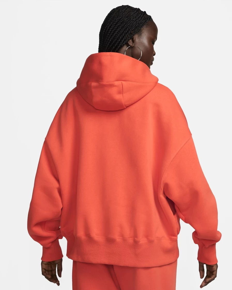 Nike Women's Picante Red/Sail Phoenix Fleece Oversized Pullover Hoodie | Sportswear