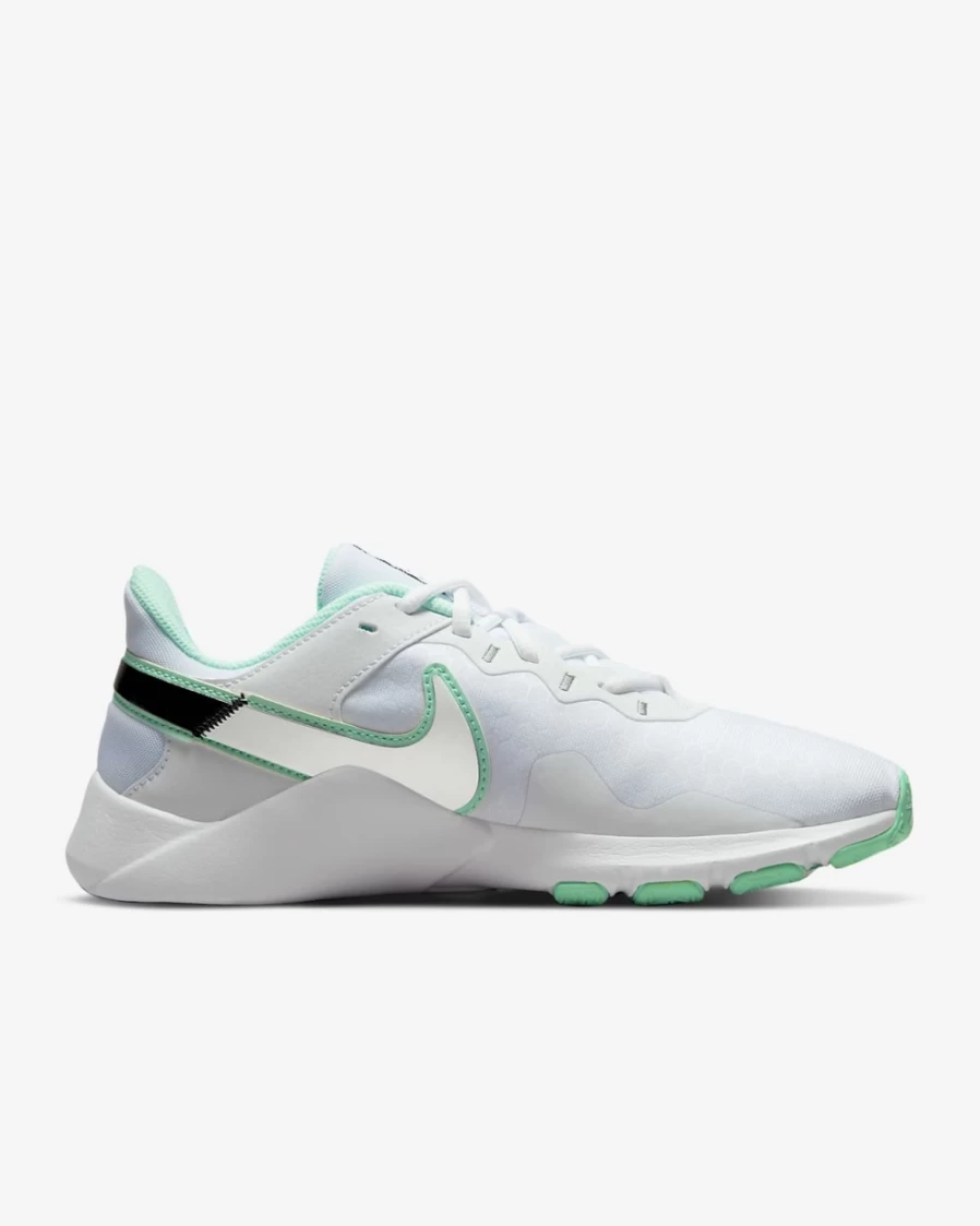 Nike Legend Essential 2 Women's Training Shoes - White/Mint Foam/Black/Metallic Silver for Women's Workout & Gym