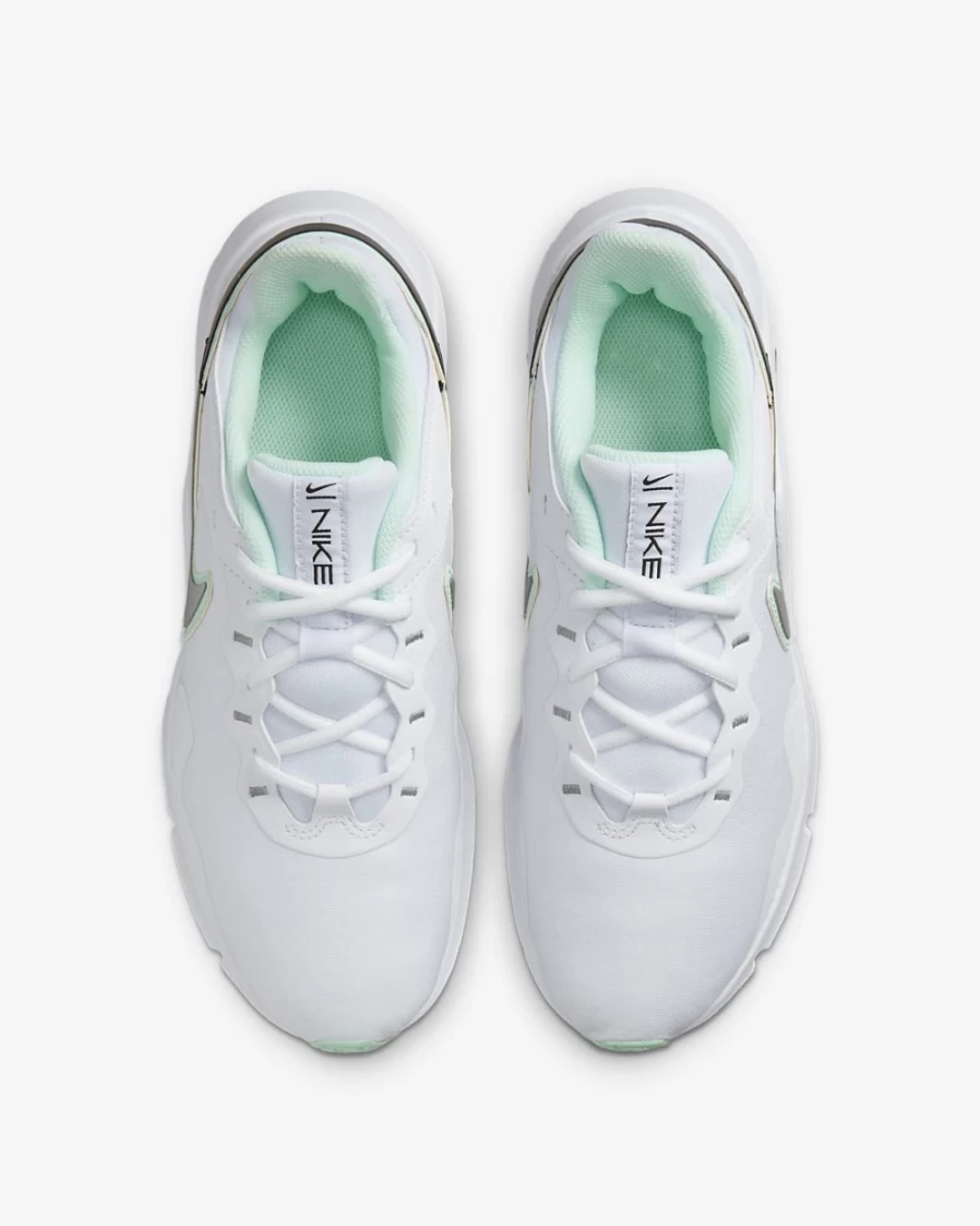 Nike Legend Essential 2 Women's Training Shoes - White/Mint Foam/Black/Metallic Silver for Women's Workout & Gym