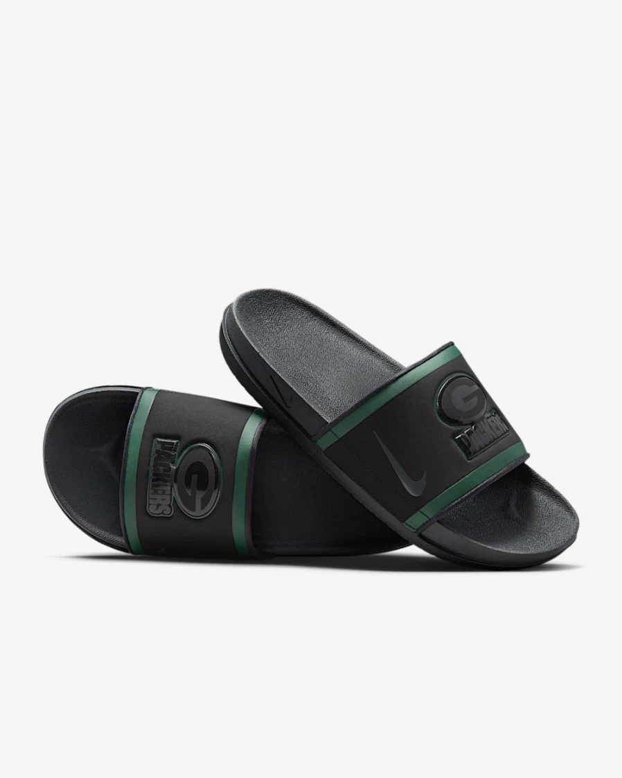 Nike Offcourt NFL Green Bay Packers Slide Sandals for Men & Women - Black/Fir/University Gold/Anthracite