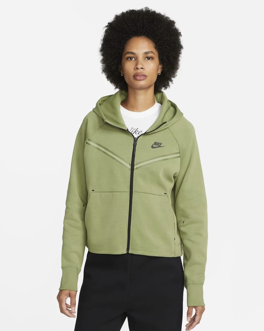 Nike Women's Tech Fleece Windrunner Full-Zip Hoodie - Alligator/Black