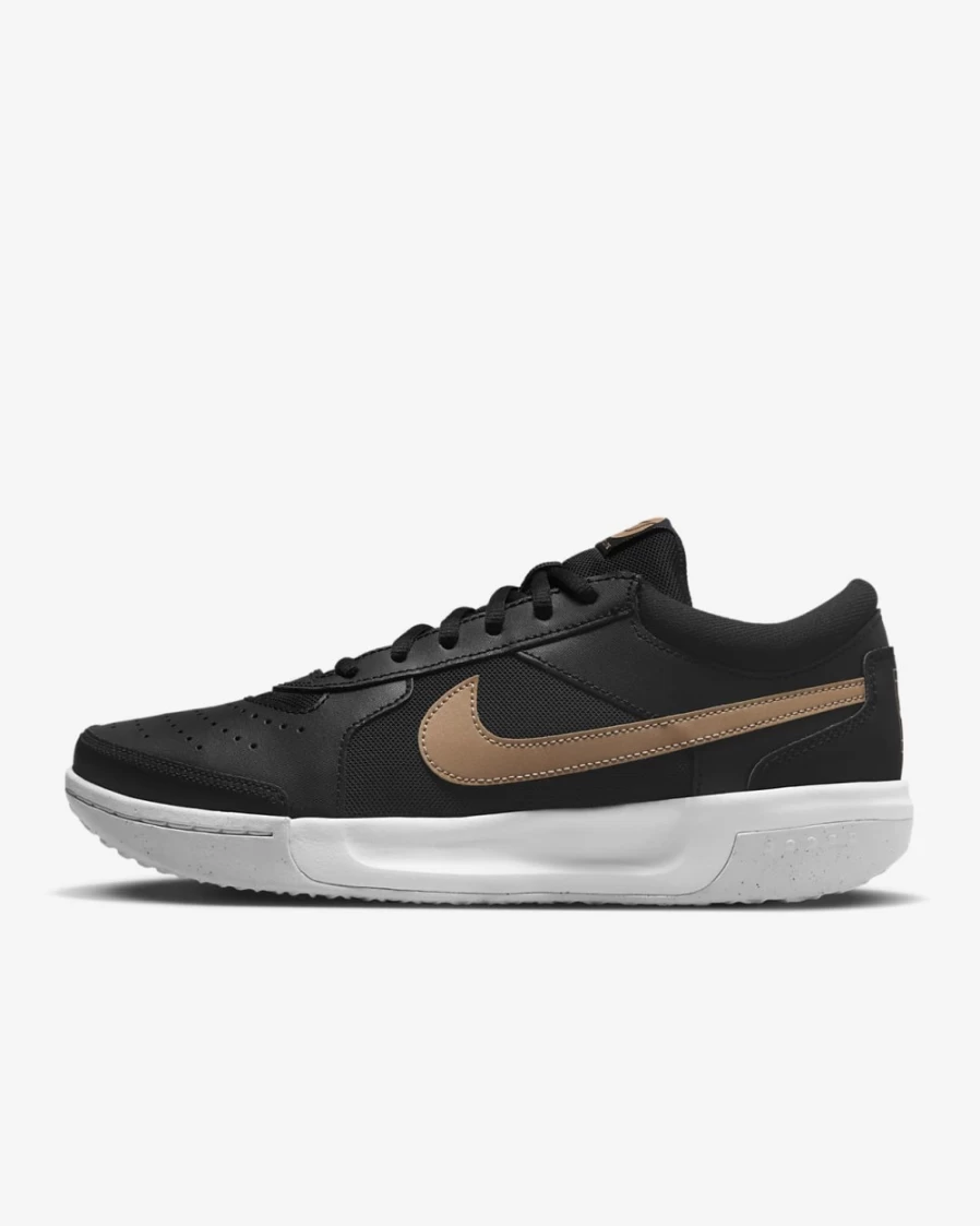 NikeCourt Air Zoom Lite 3 Women's Tennis Shoes - Black/White/Metallic Red Bronze