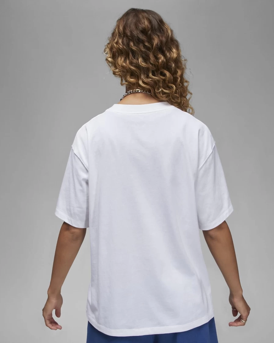 Nike Women's White Boxy T-Shirt - Jordan Brand Casual Tee