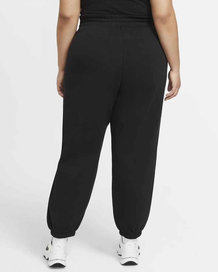 Nike Women's Plus Size Fleece Pants - Black & White Comfortable Sportswear Trend