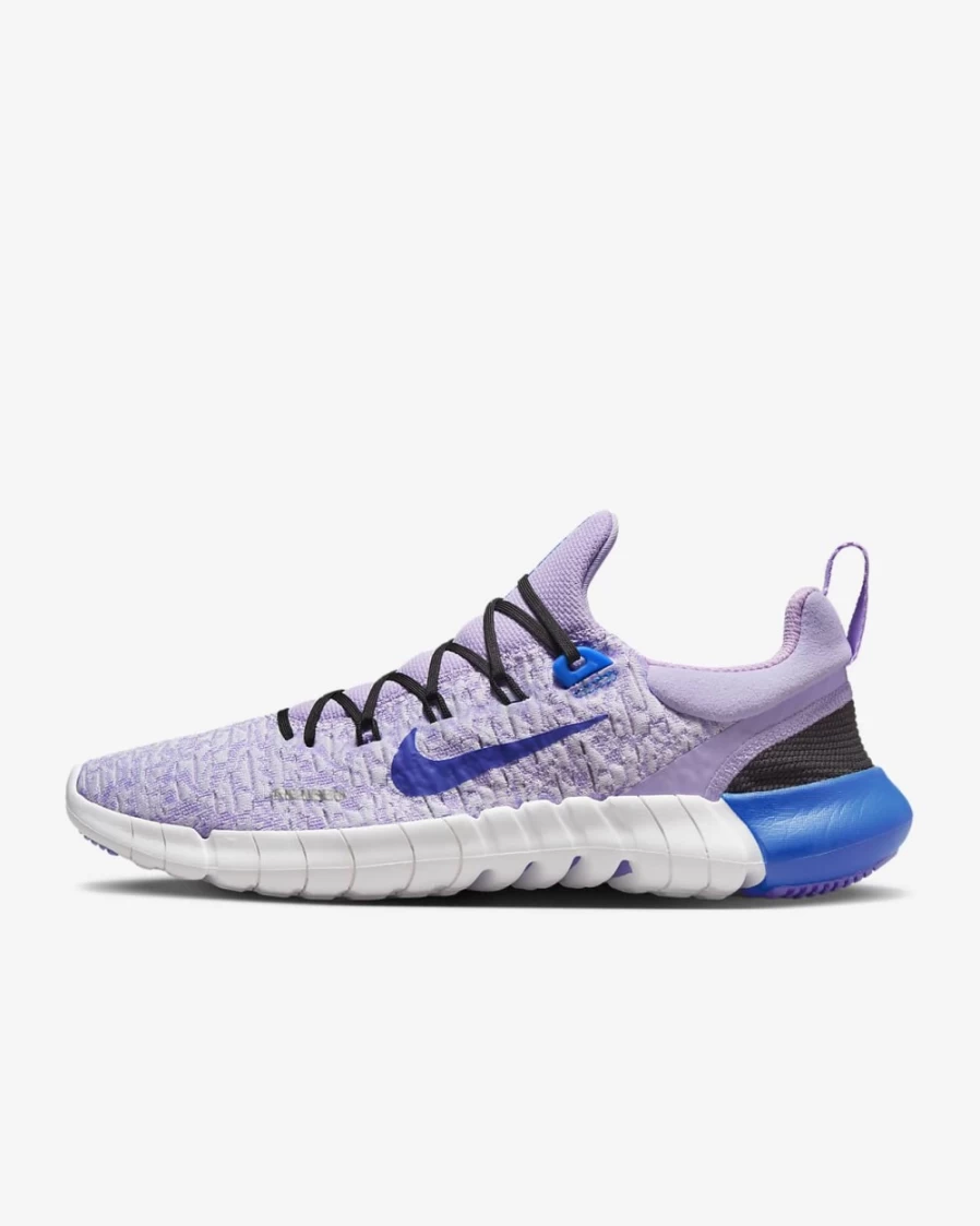 Nike Free Run 5.0 Next Nature Women's Running Shoes - Lilac, Black, Barely Grape, Racer Blue