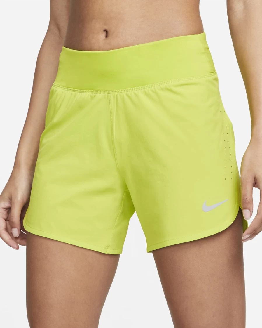 Nike Eclipse Women's Running Shorts - Atomic Green Lightweight Workout Shorts for Women
