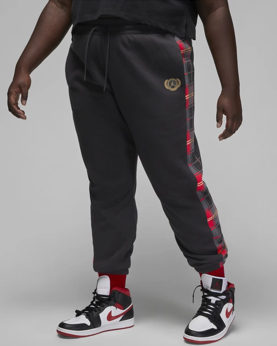 Nike Jordan Brooklyn Fleece Women's Pants - Plus Size, Black & Dark Driftwood