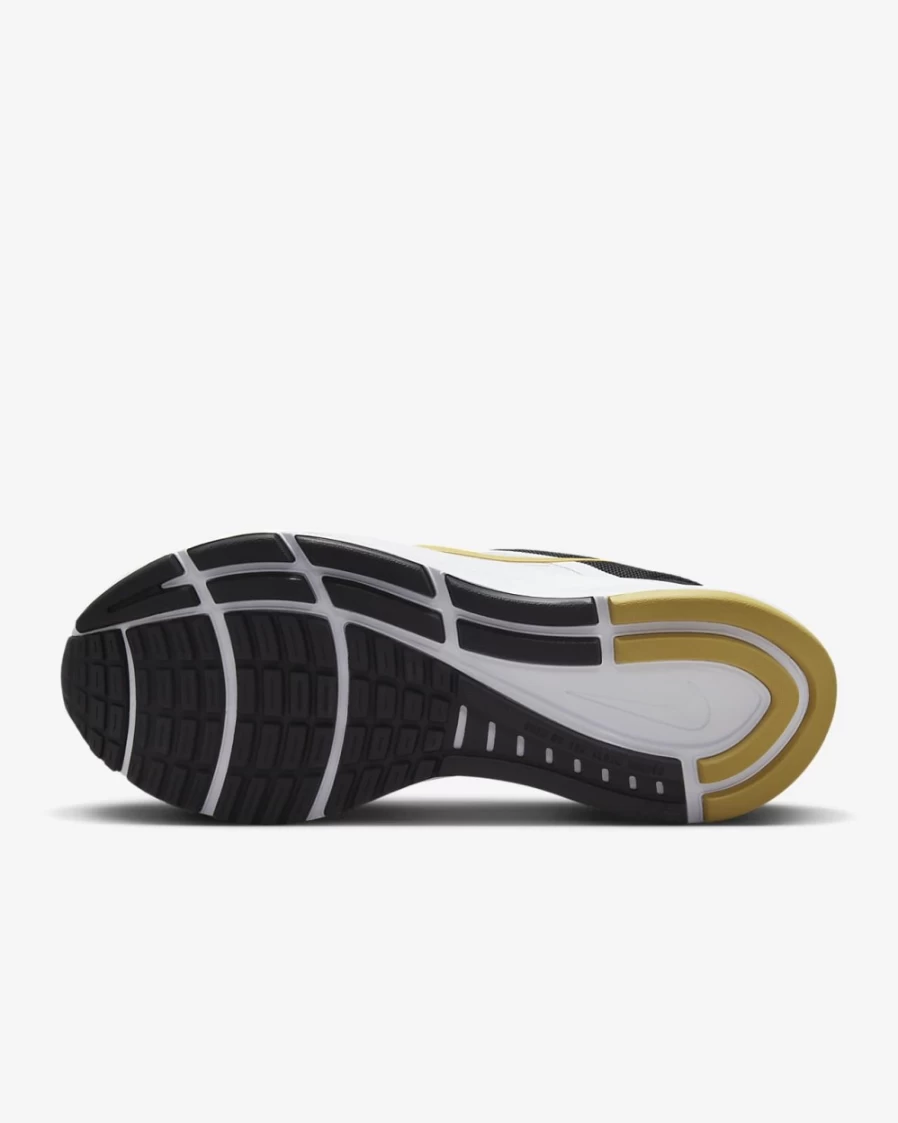 Nike Structure 24 Women's Road Running Shoes - White/Black/Pink Spell/Wheat Gold