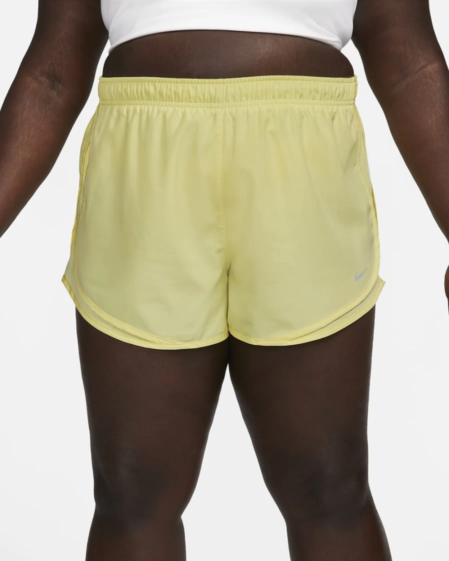 Nike Tempo Plus Size Women's Running Shorts - Lemon Chiffon & Wolf Grey