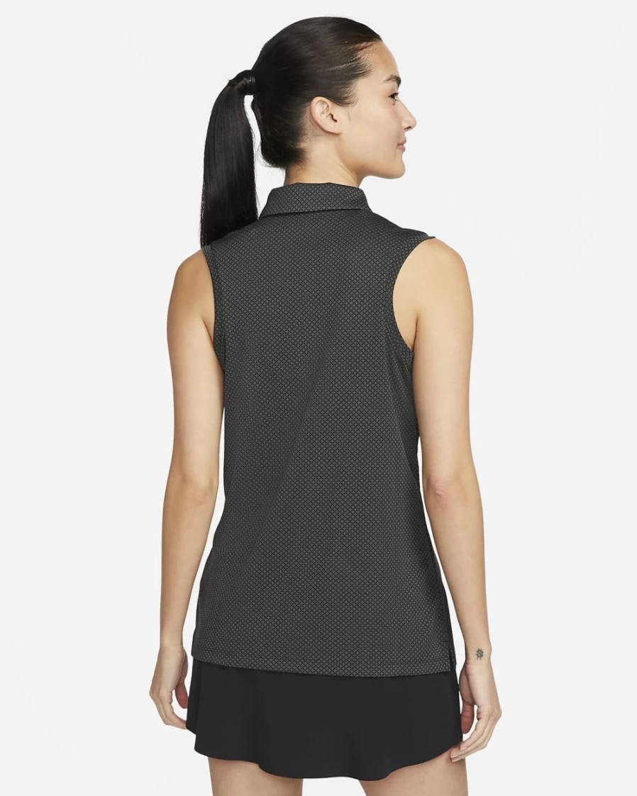 Nike Dri-FIT Victory Women's Dark Smoke Grey Sleeveless Golf Polo - Moisture-Wicking Performance Top for Women