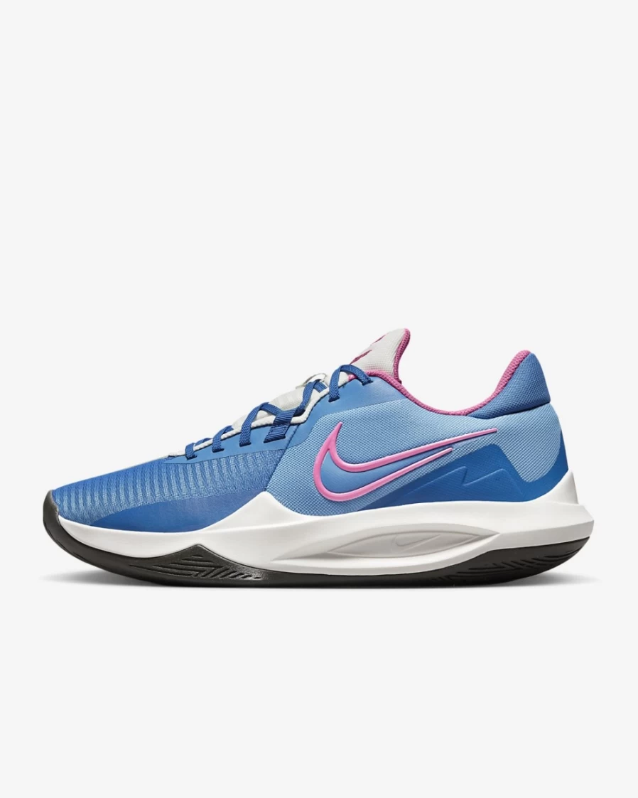 Nike Precision 6 Basketball Shoes for Men & Women - Dutch Blue/Dark Marina Blue/Sail/Pinksicle