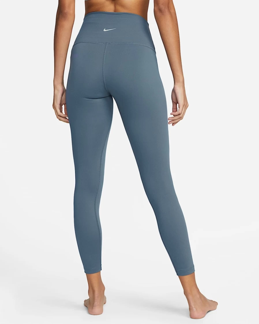 Nike Women's High-Waisted 7/8 Yoga Leggings in Diffused Blue & Particle Grey