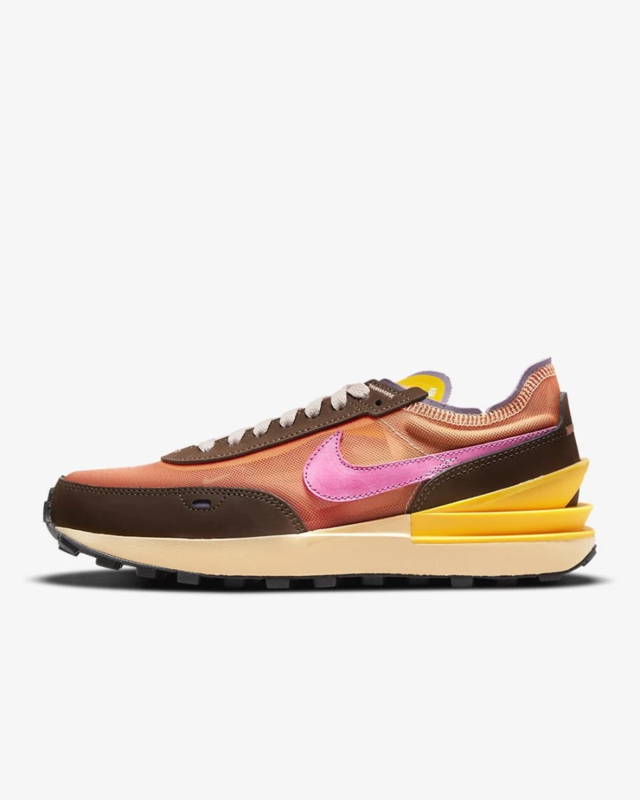 Nike Waffle One Exeter Edition Women's Shoes - Orange Pulse/Baroque Brown/University Gold/Pinksicle Colorway