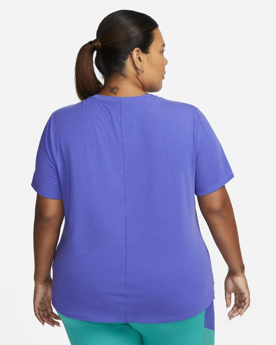 Nike Dri-FIT UV Luxe Women's Lapis Short-Sleeve Top - Plus Size Moisture-Wicking & Sun Protection