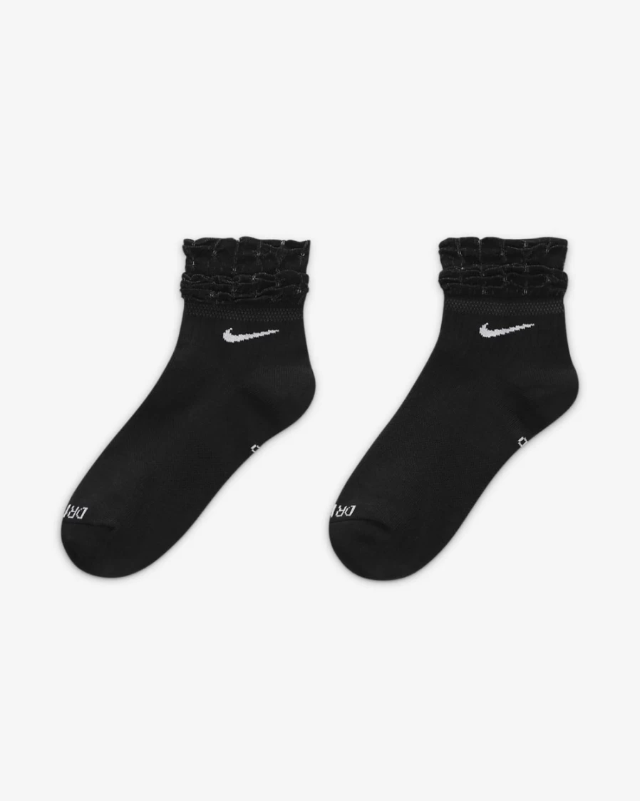 Nike Women's Everyday Training Ankle Socks - Black/White Athletic Socks for Workouts & Sports