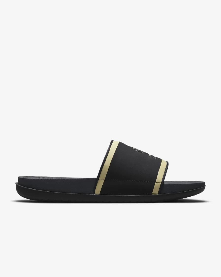 Nike Offcourt NFL New Orleans Saints Slide Sandals for Men & Women - Black/Team Gold/Anthracite