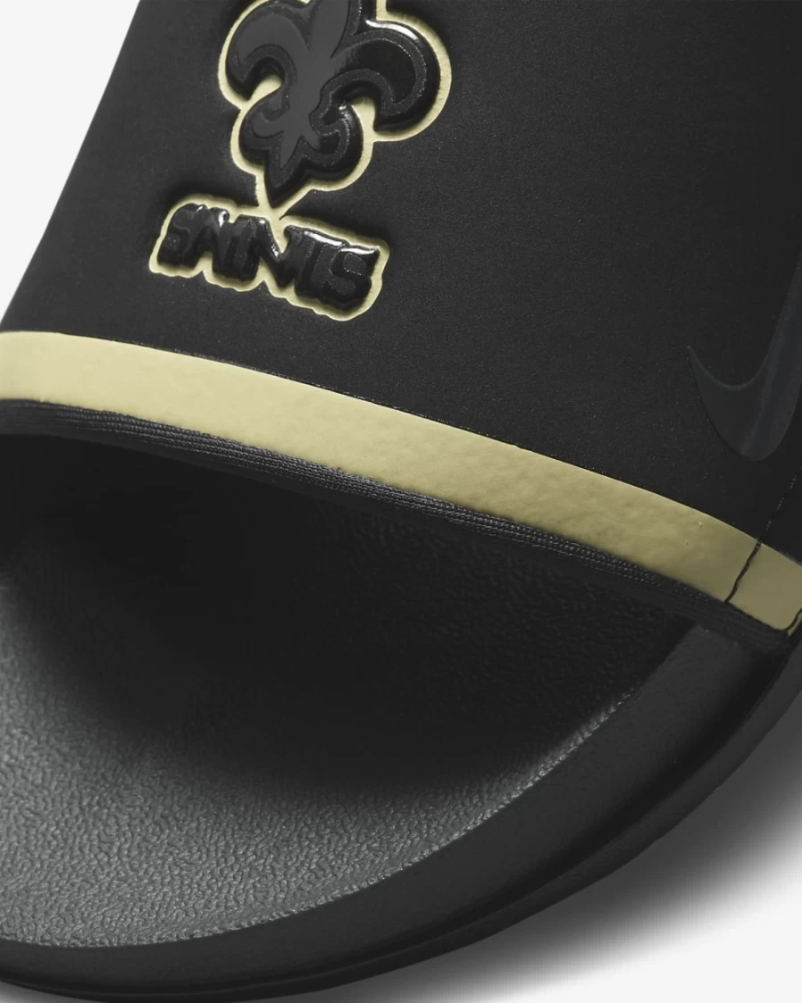 Nike Offcourt NFL New Orleans Saints Slide Sandals for Men & Women - Black/Team Gold/Anthracite