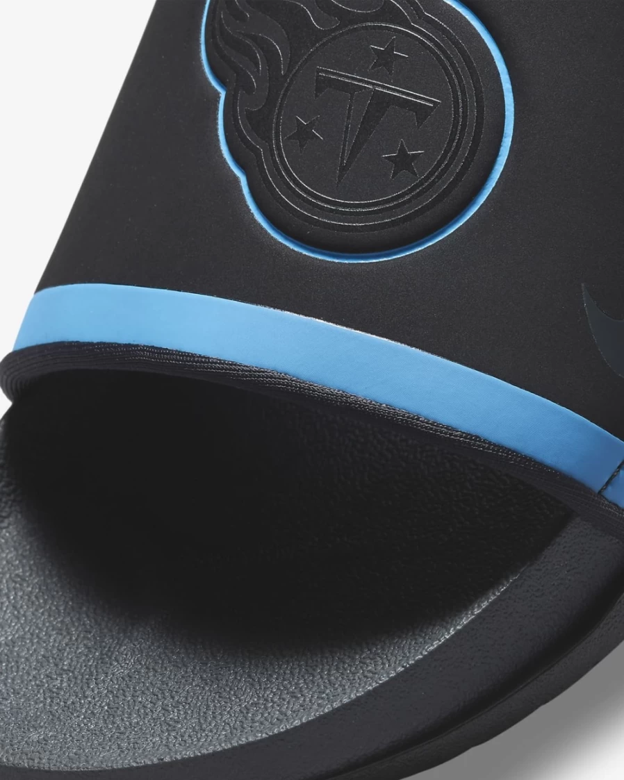 Nike Offcourt NFL Tennessee Titans Slide Sandals for Men & Women - Black/Coast/College Navy/Anthracite