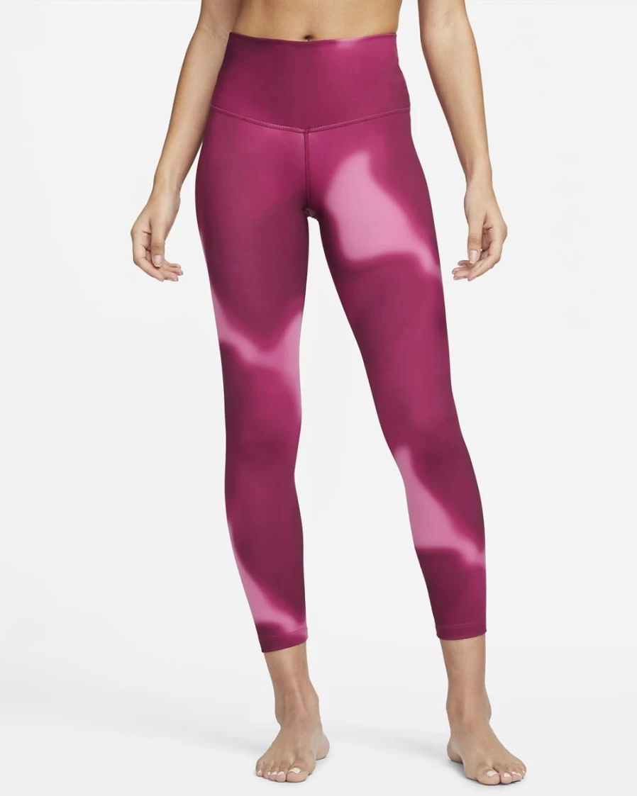 Nike Women's High-Waisted 7/8 Yoga Leggings in Cosmic Fuchsia/Iron Grey Gradient-Dye